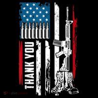 Thank You Patriotic Men Memorial Day 4th Of July US Flag Tank Top
