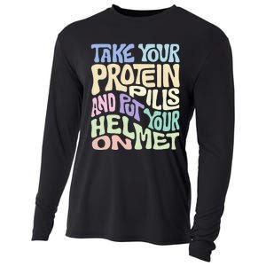 Take Your Protein Pills And Put Your Helmet On Cooling Performance Long Sleeve Crew