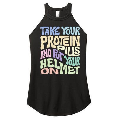 Take Your Protein Pills And Put Your Helmet On Women’s Perfect Tri Rocker Tank