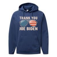 Thank You President Thank You Joe Biden Performance Fleece Hoodie