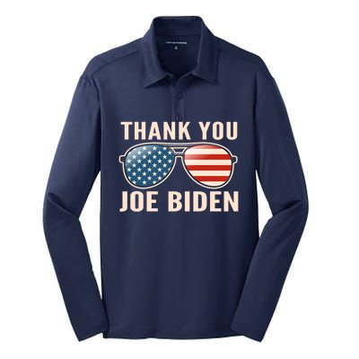 Thank You President Thank You Joe Biden Silk Touch Performance Long Sleeve Polo