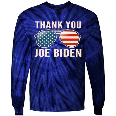 Thank You President Thank You Joe Biden Tie-Dye Long Sleeve Shirt