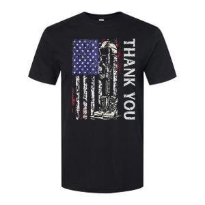 Thank You Patriotic Memorial Day 4th Of July US Flag Softstyle CVC T-Shirt