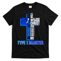 Type 1 Diabetes Awareness Warrior Cross T-Shirt