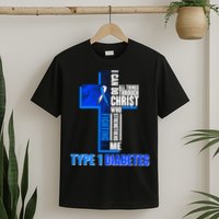 Type 1 Diabetes Awareness Warrior Cross T-Shirt