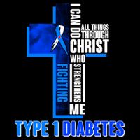 Type 1 Diabetes Awareness Warrior Cross T-Shirt