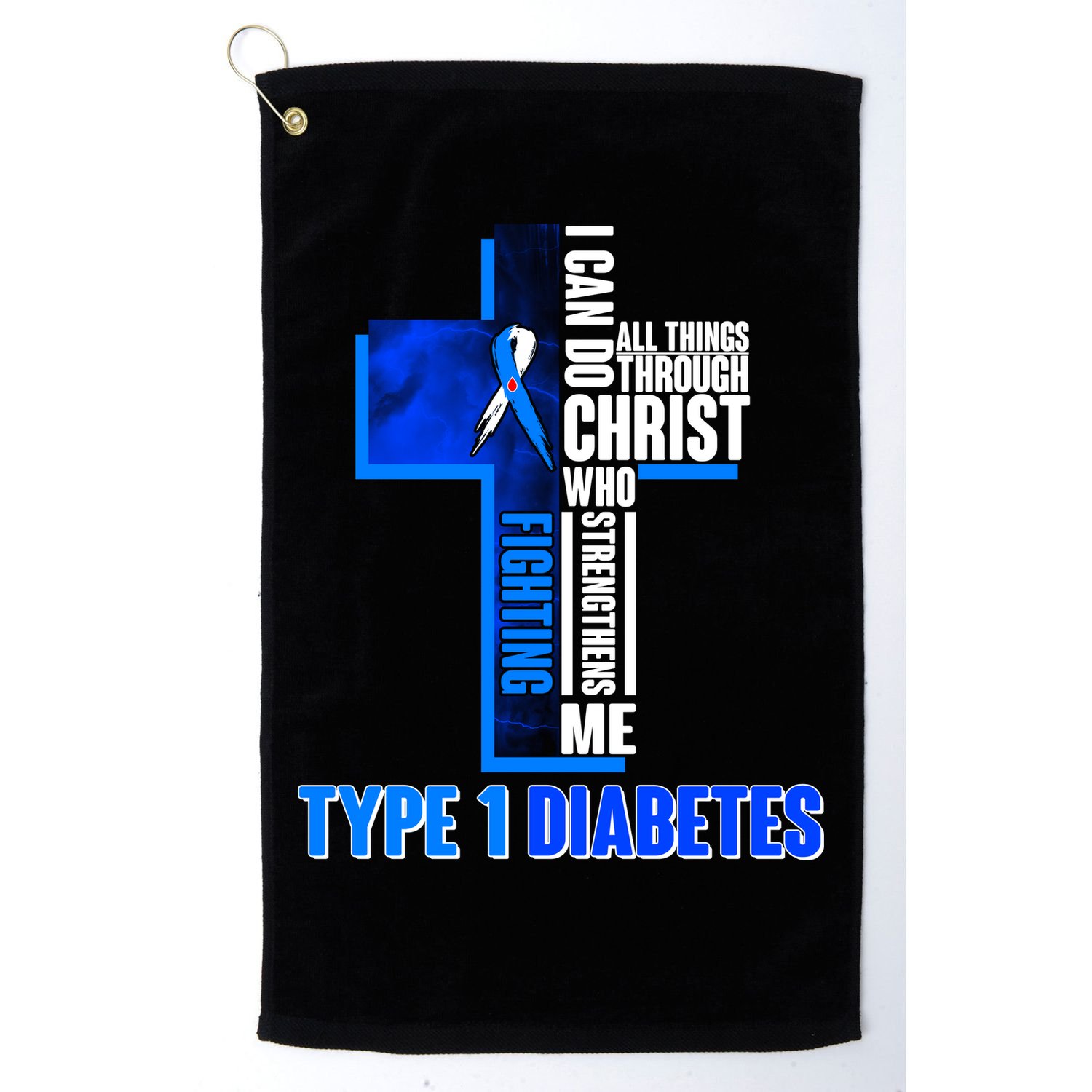 Type 1 Diabetes Awareness Warrior Cross Golf Towel