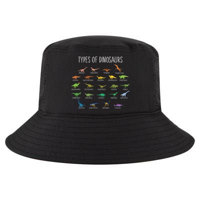 Types of Dinosaurs Cool Comfort Performance Bucket Hat