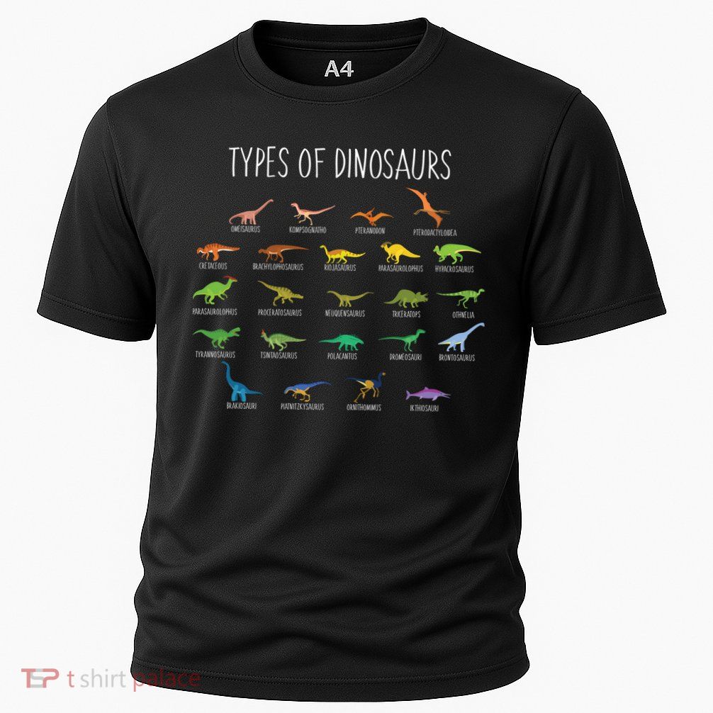 Types of Dinosaurs Performance Shirt