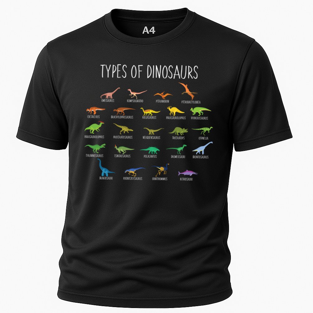 Types of Dinosaurs Performance Shirt