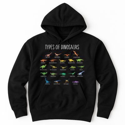 Types of Dinosaurs Hoodie