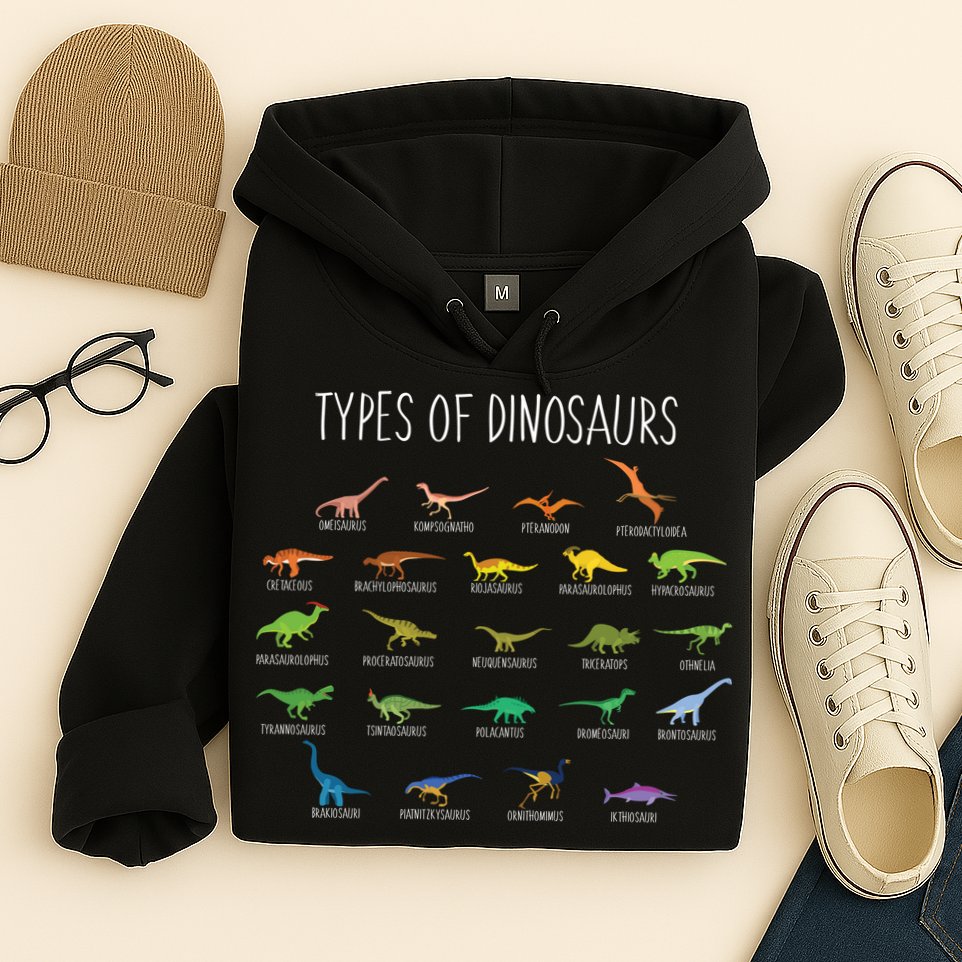 Types of Dinosaurs Hoodie