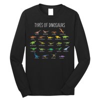 Types of Dinosaurs Long Sleeve Shirt