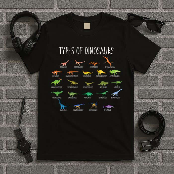 Types of Dinosaurs T-Shirt