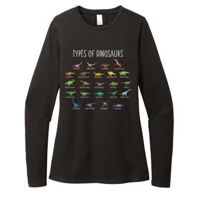 Types of Dinosaurs Womens CVC Long Sleeve Shirt