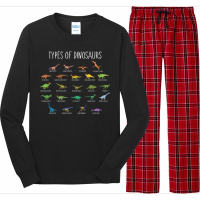 Types of Dinosaurs Long Sleeve Pajama Set