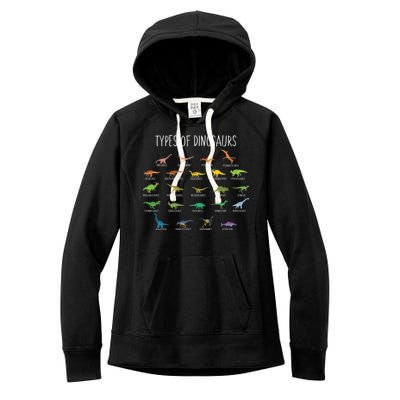 Types of Dinosaurs Women's Fleece Hoodie