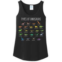 Types of Dinosaurs Ladies Essential Tank