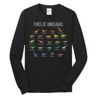 Types of Dinosaurs Tall Long Sleeve T-Shirt