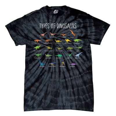 Types of Dinosaurs Tie-Dye T-Shirt