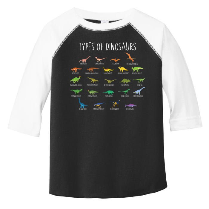 Types of Dinosaurs Toddler Fine Jersey T-Shirt