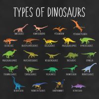 Types of Dinosaurs Golf Towel