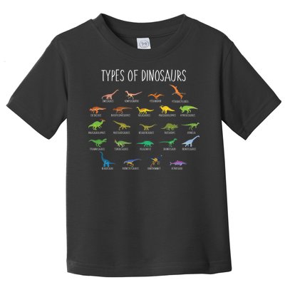 Types of Dinosaurs Toddler T-Shirt