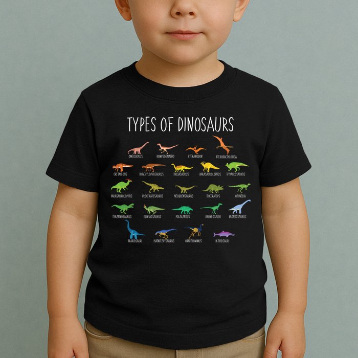 Types of Dinosaurs Toddler T-Shirt