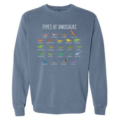 Types of Dinosaurs Garment-Dyed Sweatshirt