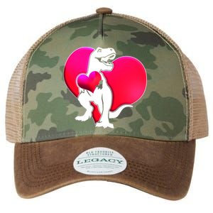 Tyrannosaurus Rex Valentine Heart Dinosaur  Legacy Tie Dye Trucker Hat