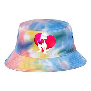 Tyrannosaurus Rex Valentine Heart Dinosaur  Tie Dye Newport Bucket Hat