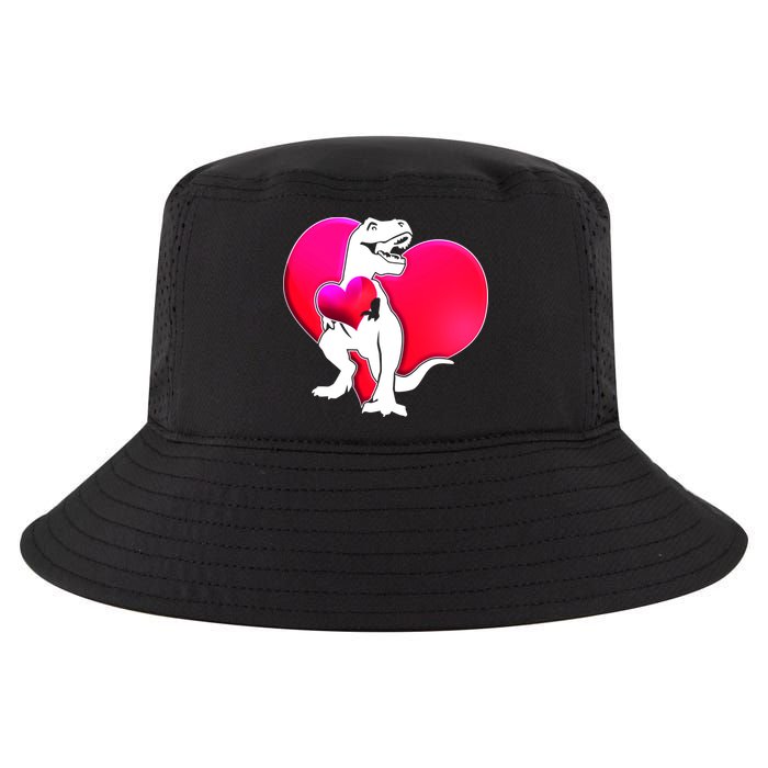 Tyrannosaurus Rex Valentine Heart Dinosaur  Cool Comfort Performance Bucket Hat