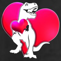 Tyrannosaurus Rex Valentine Heart Dinosaur  Cool Comfort Performance Bucket Hat