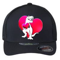 Tyrannosaurus Rex Valentine Heart Dinosaur  Flexfit Unipanel Trucker Cap