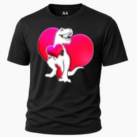 Tyrannosaurus Rex Valentine Heart Dinosaur  Cooling Performance Crew T-Shirt