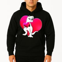 Tyrannosaurus Rex Valentine Heart Dinosaur  Hoodie