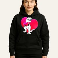 Tyrannosaurus Rex Valentine Heart Dinosaur  Hoodie
