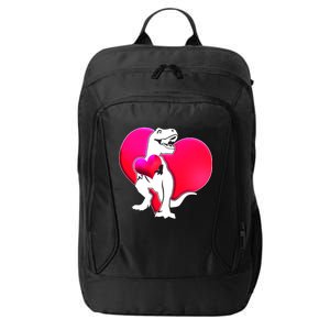 Tyrannosaurus Rex Valentine Heart Dinosaur  City Backpack