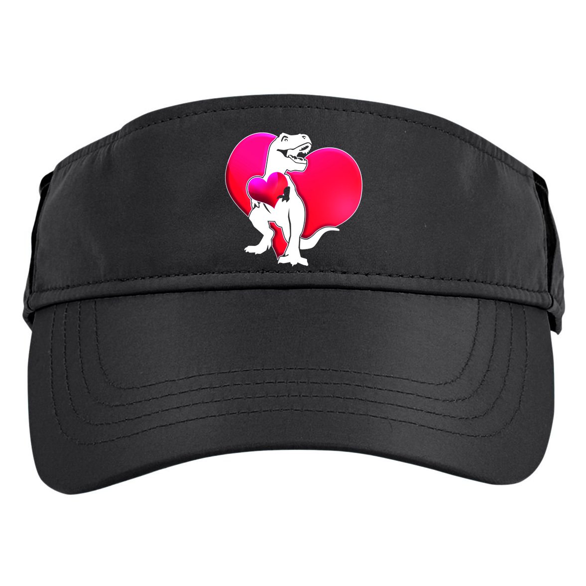 Tyrannosaurus Rex Valentine Heart Dinosaur  Adult Drive Performance Visor