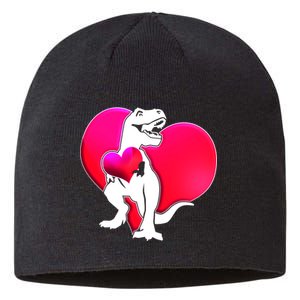 Tyrannosaurus Rex Valentine Heart Dinosaur  Sustainable Beanie