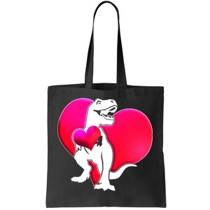 Tyrannosaurus Rex Valentine Heart Dinosaur  Tote Bag