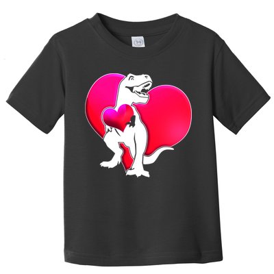 Tyrannosaurus Rex Valentine Heart Dinosaur  Toddler T-Shirt