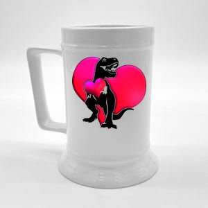 Tyrannosaurus Rex Valentine Heart Dinosaur  Beer Stein