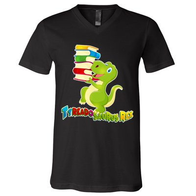 Tyreadosaurus Rex V-Neck T-Shirt