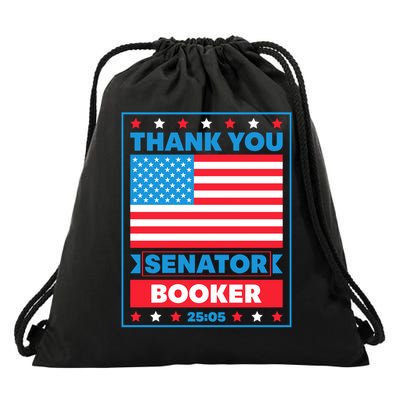 Thank You Senator Cory Booker 25 Hours And 5 Minutes Drawstring Bag