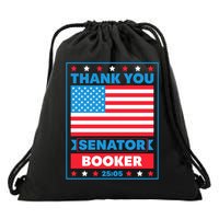 Thank You Senator Cory Booker 25 Hours And 5 Minutes Drawstring Bag