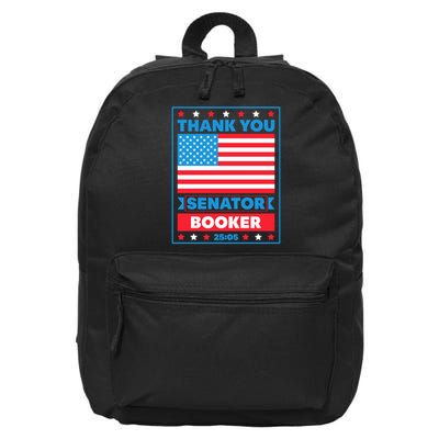 Thank You Senator Cory Booker 25 Hours And 5 Minutes 16 in Basic Backpack