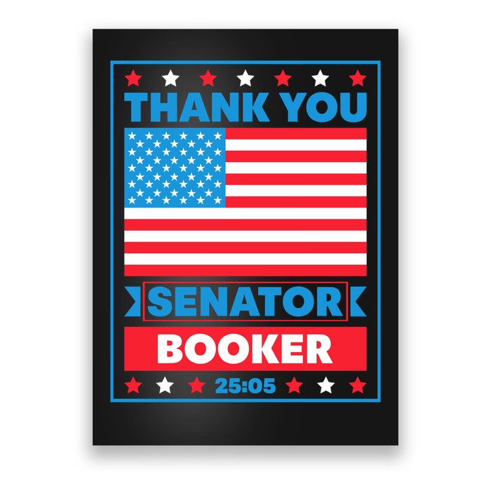 Thank You Senator Cory Booker 25 Hours And 5 Minutes Poster