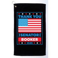 Thank You Senator Cory Booker 25 Hours And 5 Minutes Golf Towel