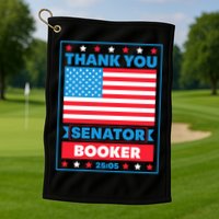 Thank You Senator Cory Booker 25 Hours And 5 Minutes Golf Towel